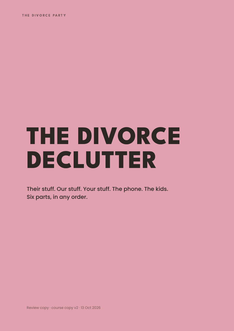 The Divorce Declutter cover