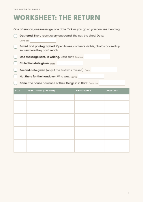 Page 12 of The Divorce Declutter